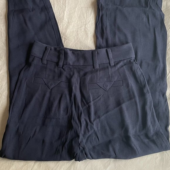 Aritzia 1-01 Babaton Boy Trouser Pant Indigo Ink Navy Blue Size4 New wit… - Picture 3 of 9